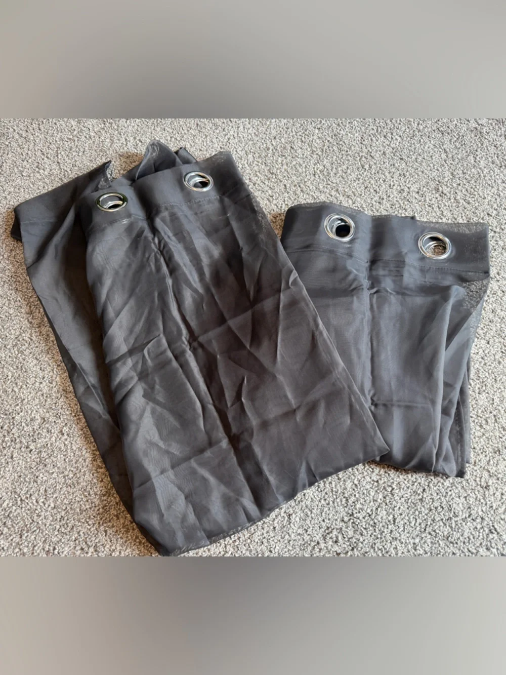 Gray Sheer Curtains (Pack of 2)